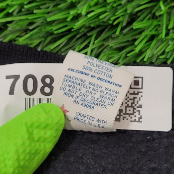 Vintage North Football Sweatshirt XL 26x26 Black - Picture 4 of 11